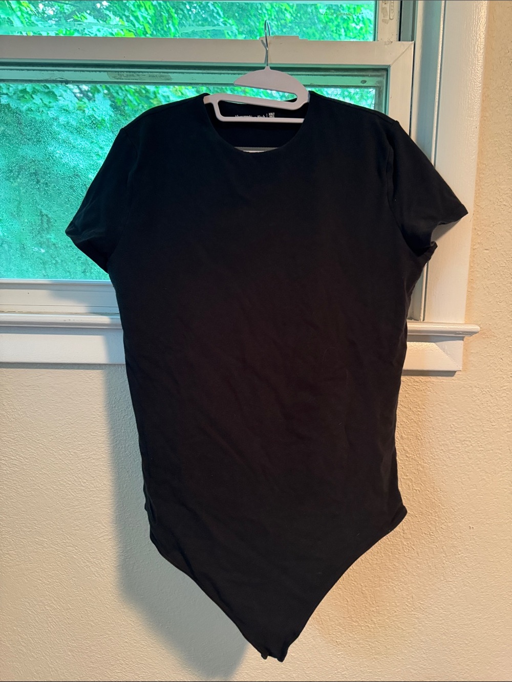 Abercrombie Black Short-Sleeve bodysuit